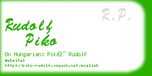 rudolf piko business card